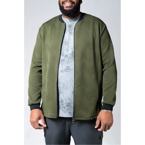 One Bone Size 4XL Geo Quilted Bomber Jacket Army Green